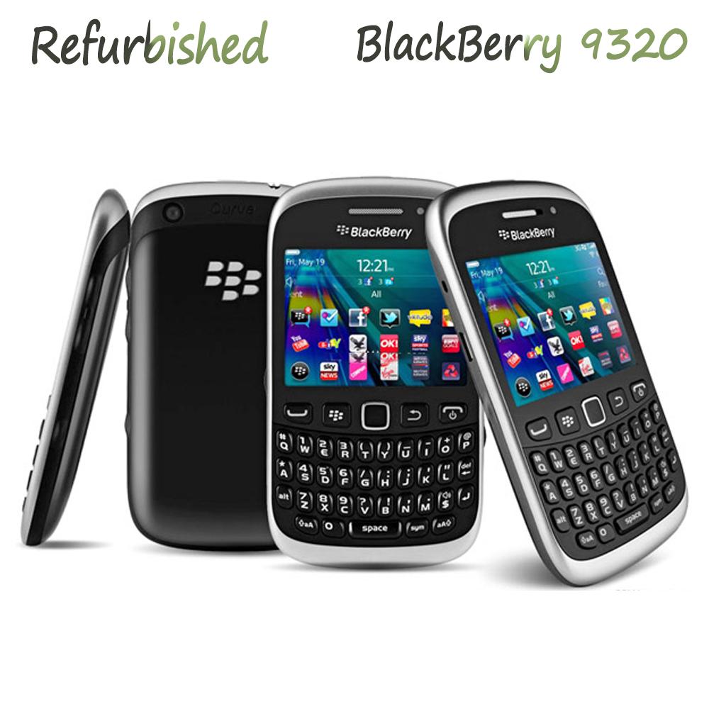 Generalüberholtes Blackberry Curve 9320 512 RAM 512 ROM 3G-NETZWERK Mobiltelefon mit 1 SIM simple set schwarz