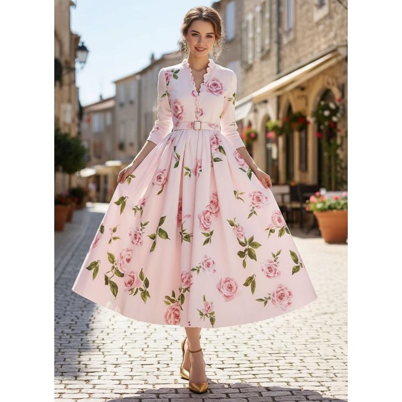 Damen Blumen Boho Maxikleid mit langen Ärmeln V-Ausschnitt Taille Schwingend Fließend Hochzeitsgastkleid Leichtes Maxi Frühling Sommer Party Boho Kleider für Damen XXL black
