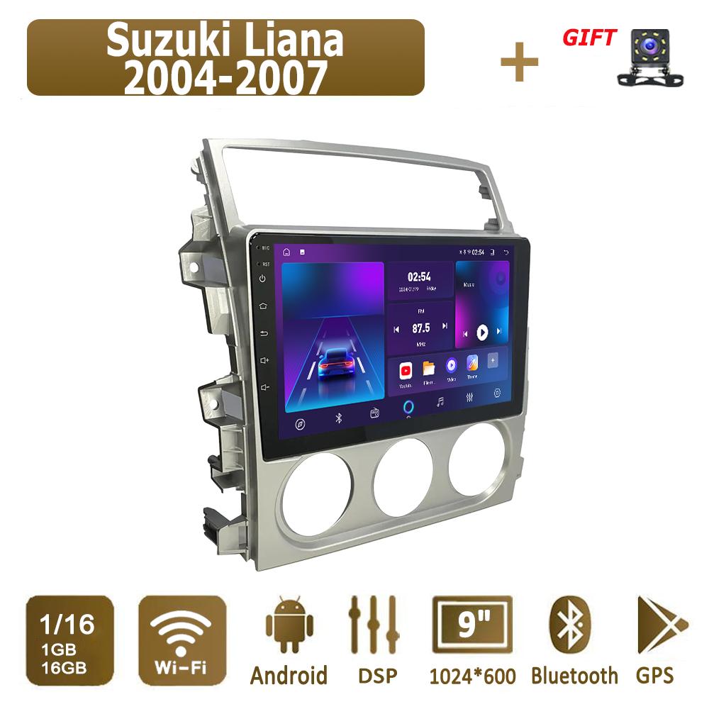 Android Carplay Autoradio für Suzuki Liana 2004-2007 Multimedia-Player Head Unit Stereo GPS-Navigation BT WIFI 4 + 64GB 1+16GB