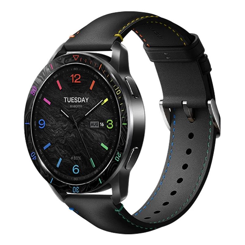 22MM Leder Sportarmband für HUAWEI Watch GT3 4 5 Xiaomi Watch S4/S4 Sport/S3 Weiches Armband für Xiaomi Watch Series S2/S1 Pro Farbband Zubehör HUAWEI Watch GT3
