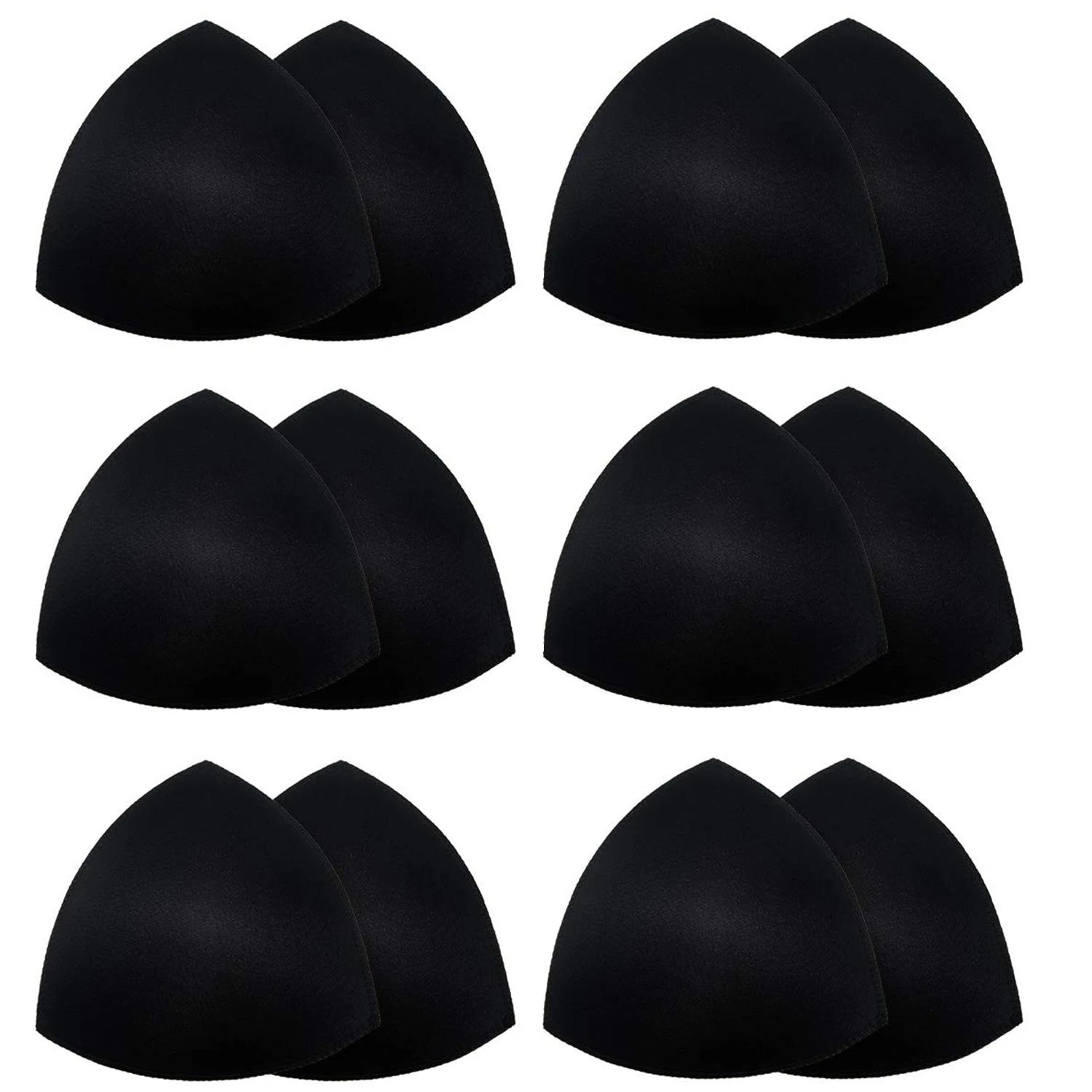 Weiche BH-Einlagen Einsätze Herausnehmbare BH-Einlage für Frauen Brust Push-Up Verstärker BH-Einlage Sport-BHs Cups Einsatz Bikini Badeanzug 5pairs 10pcs schwarz
