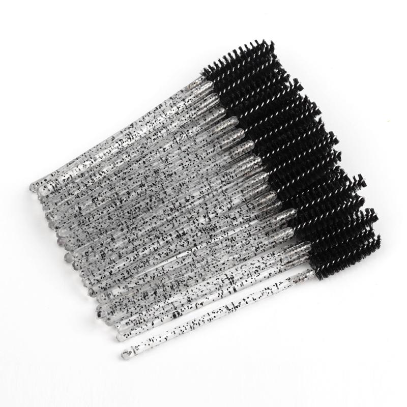 50 PCS Einweg Kristall Wimpern Pinsel Mascara Wands Applikator Diamant Wimpern Pinsel Falsche Wimpern Verlängerung Make-Up-Tools 50 PCS schwarz