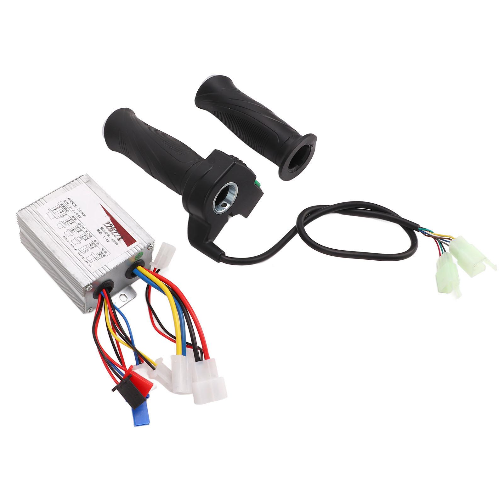 36V 500W Bürstenmotor-Controller mit Gasgriff-Kit Elektrofahrrad-Controller Gasgriff-Set