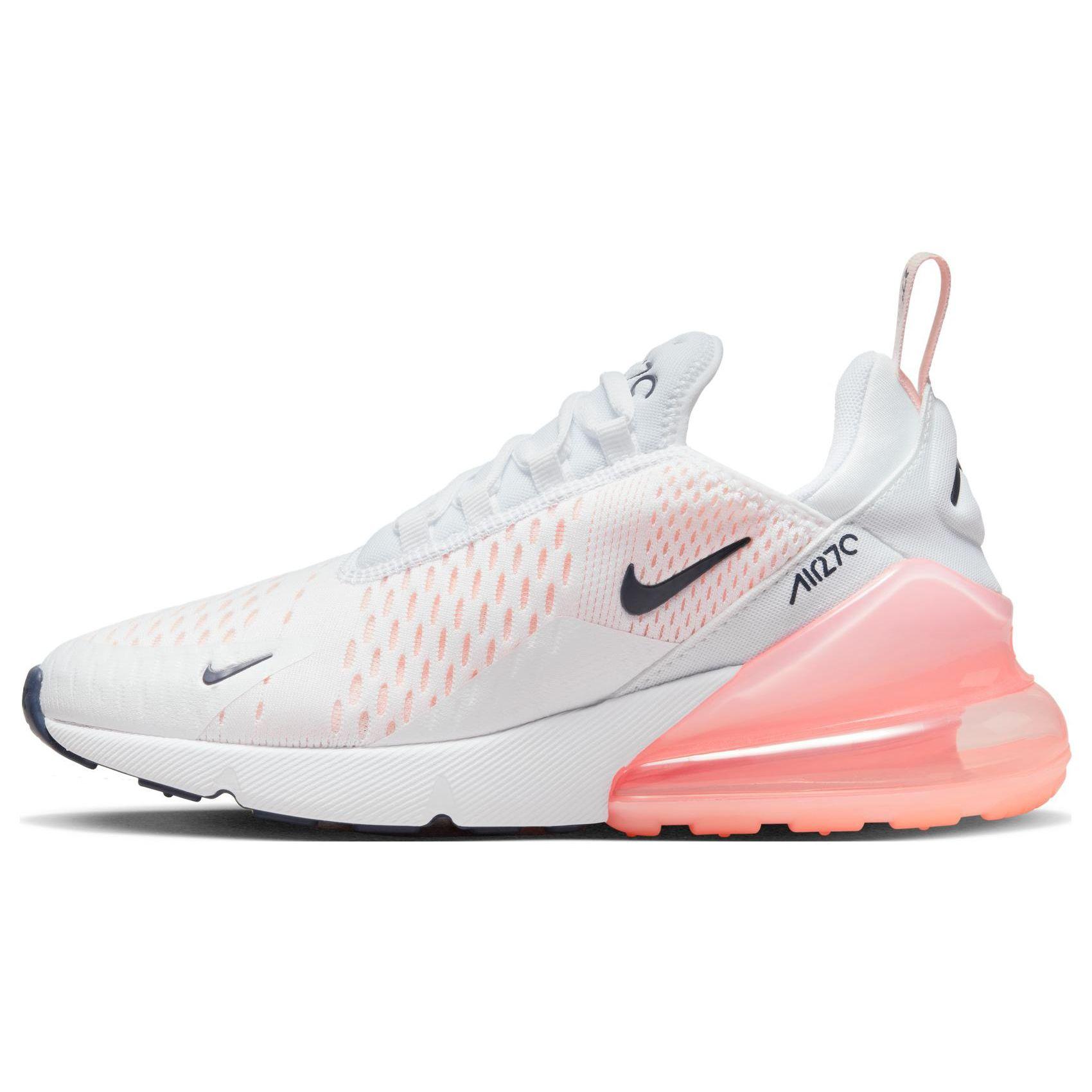 Nike Air Max 270 Weiß Gebleichtes Koralle Damen Sneaker Atmosphere Midnight-Navy AH6789-110 35.5