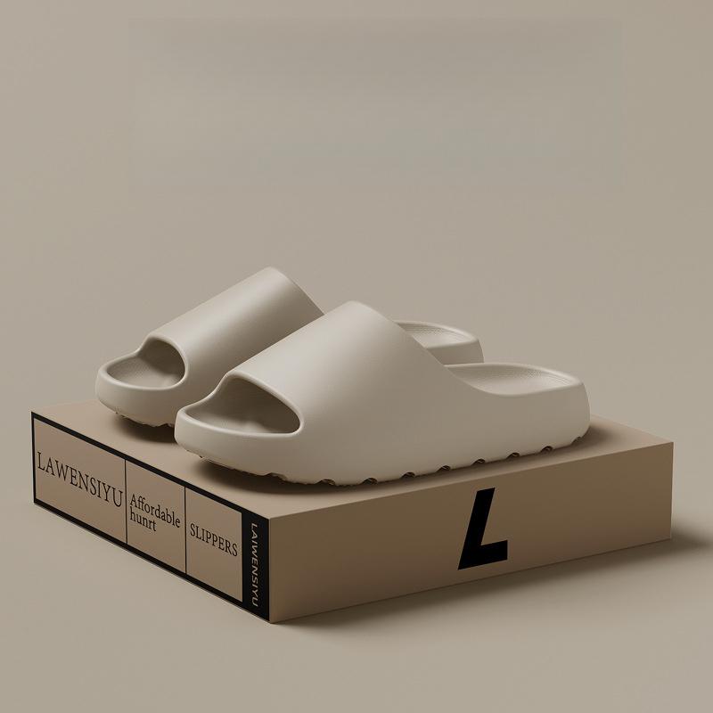 Herren-Slipper für Sport und Outdoor-Bekleidung, Bequeme EVA-Slipper mit dicker Sohle für Damen 46-47 weiß