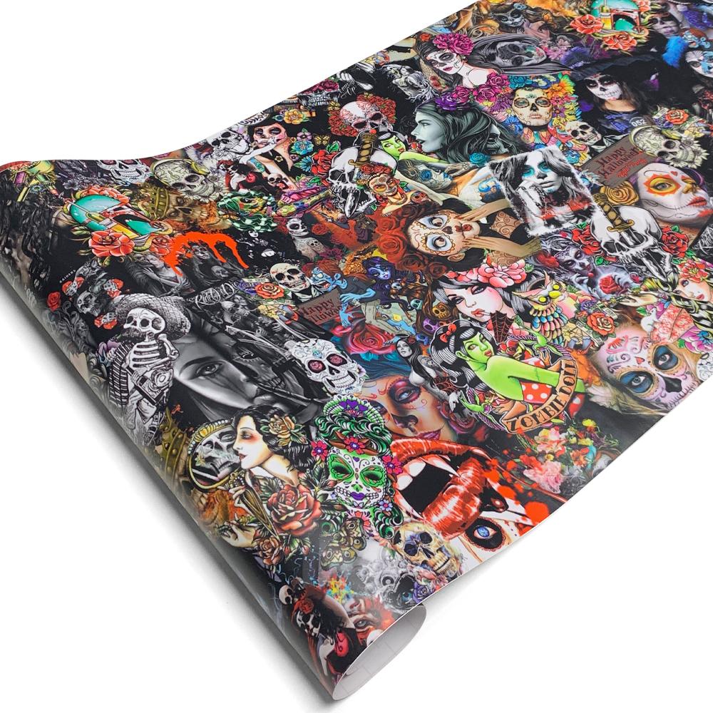 Graffiti Camo Folie Wasserdicht Selbstklebende Autoaufkleber Außen Auto Vinylfolierung Karosserieabdeckung Offroad Zubehör Autoaufkleber 50cmx150cm