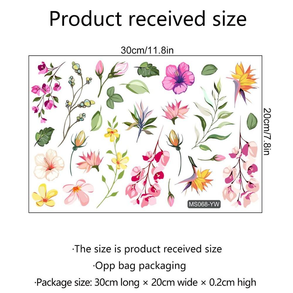 Doppelseitiger bunter Blumen-Schmetterlings-Wandaufkleber, elektrostatische Paste, Fensterglaspaste, sichtbares dekoratives Wandtattoo 30*20cm