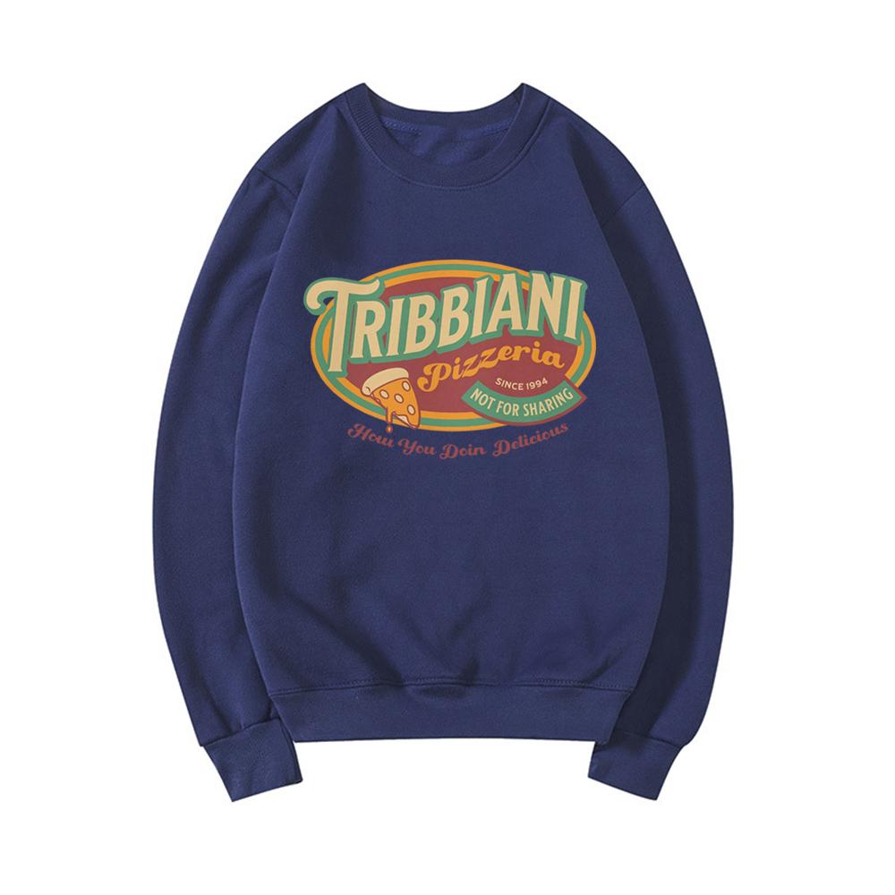 Friends Sweatshirt Tribbiani Shirt Joey Friends Crewneck Sweatshirt Pizza Pullover Damen Sweatshirts TV Show Friends inspiriert XXL navy blau