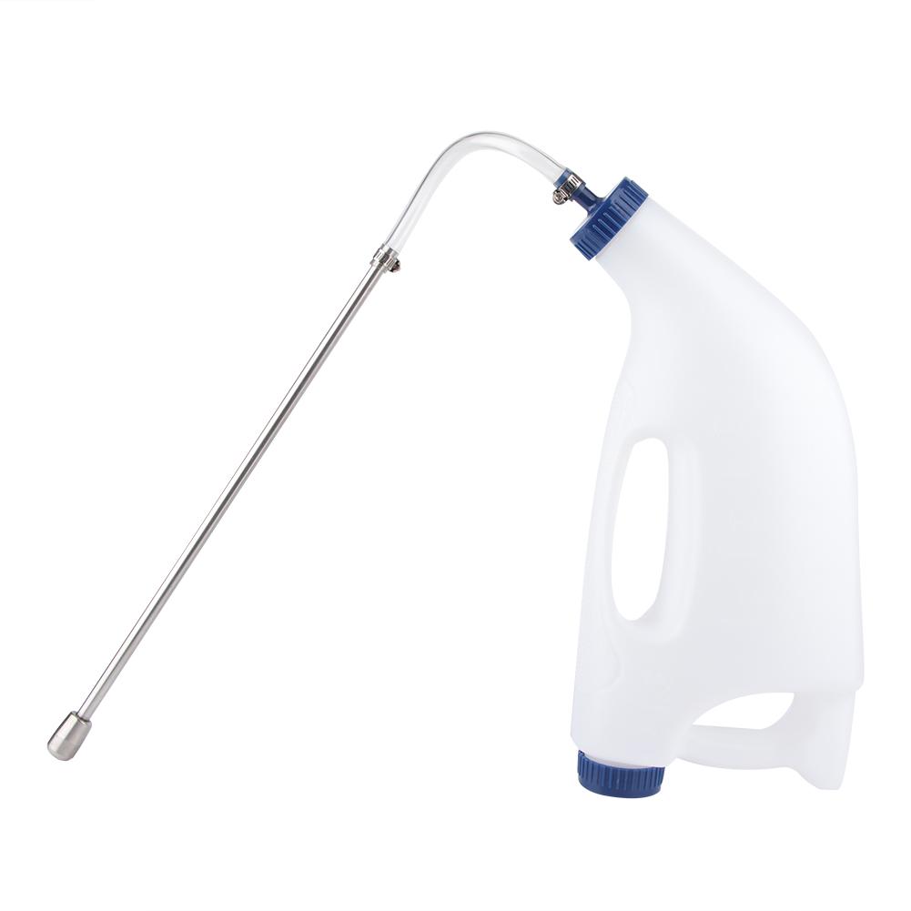 Edelstahl Nutztiere Kalb Kuh Fütterung Wasser Medizin Milchflasche Zubehör 4L