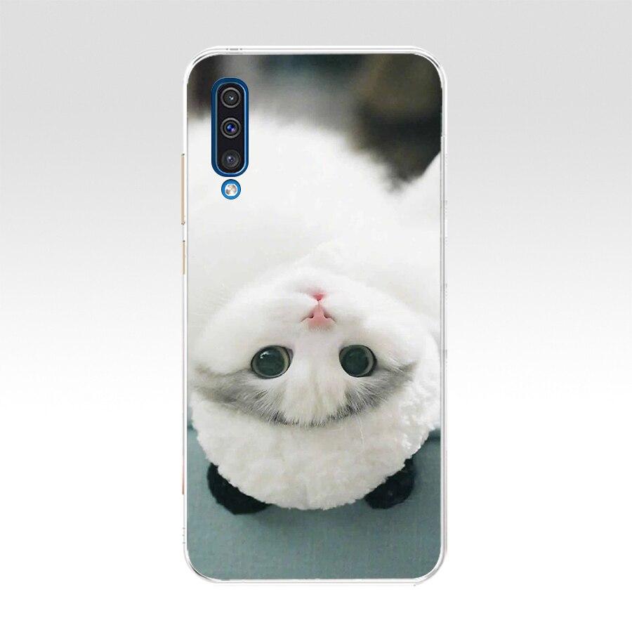 Fall Für Samsung Galaxy A50 EINE 50 Bunte Katze Druck Schutzhülle Weiche TPU Silikon Fällen für Galaxy A50 Fundas coque Capa Galaxy A50 nachtblaues dunkel