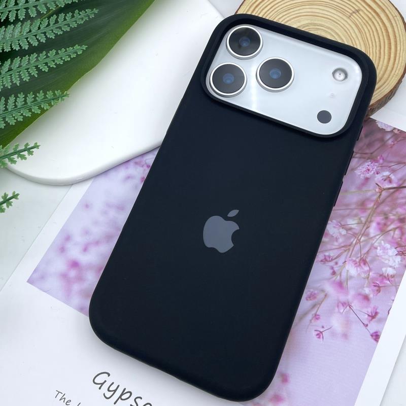 Handyhülle aus flüssigem Silikon für Apple iPhone 17 Pro Max - Einfarbig Große Aussparung Stoßfest Vollständige Abdeckung für iPhone 16/15/14/13/12/11/Pro/Plus/17 Air iPhone 17 Air schwarz