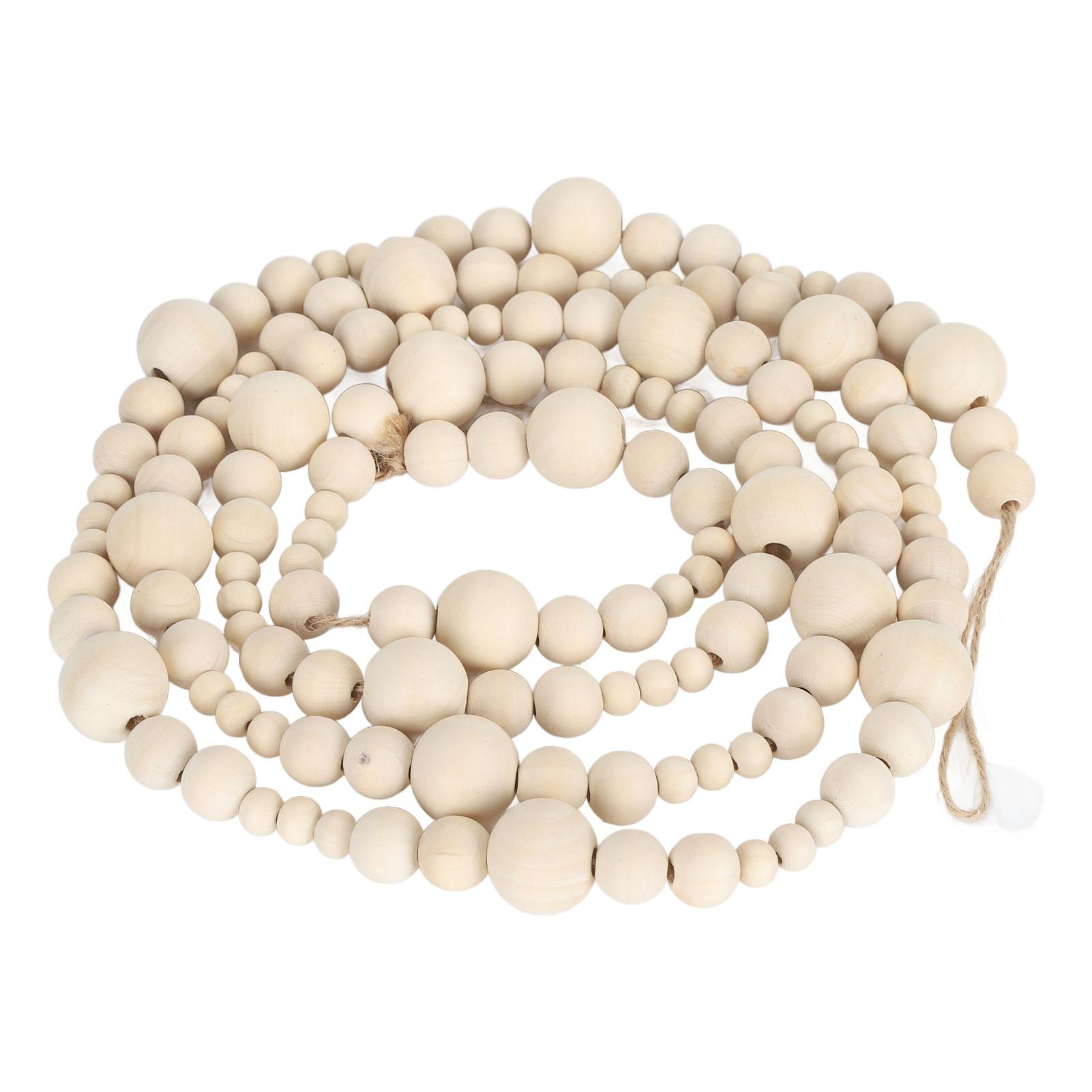 Holzperlen-Girlande 2,2 m Handarbeit Handarbeit Holzperlen Wandbehang Heimdeko Holzperlen-Ornament