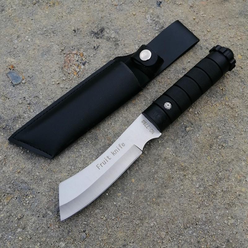 Haushalt Küche Messer Kleine Essen Hammel Schneiden Hammelfleisch Rindfleisch Messer Gerade Messer Mehrzweck Obst Messer Schälmesser 5CR13mov Stahl With Cover weiß