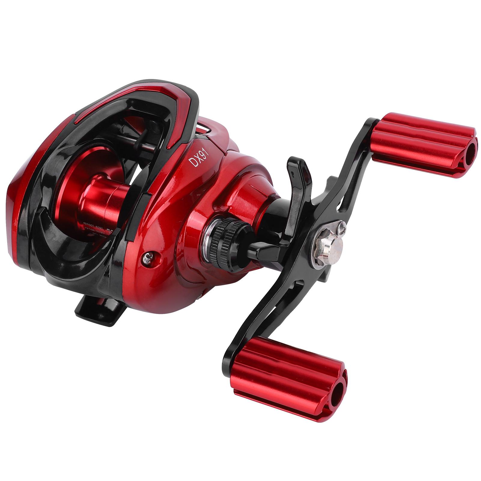 Baitcasting Angelrolle 6 Gang Fliehkraft Magnetische Doppelbremse Spinnrolle 18 + 1 Lager(Recht