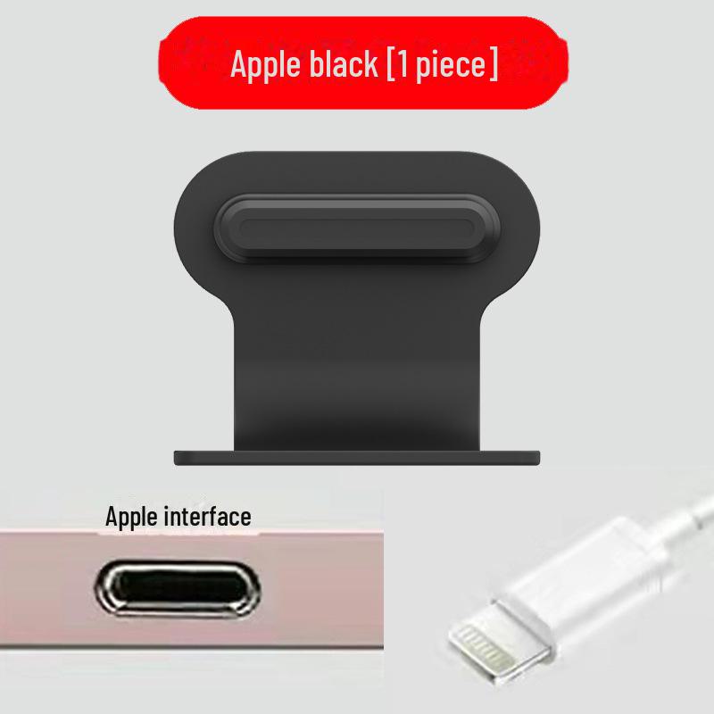 Typ-C-Staubstecker für Huawei-, Vivo-, Xiaomi-, Oppo- und Redmi-Android-Telefone Apple 1pc schwarz