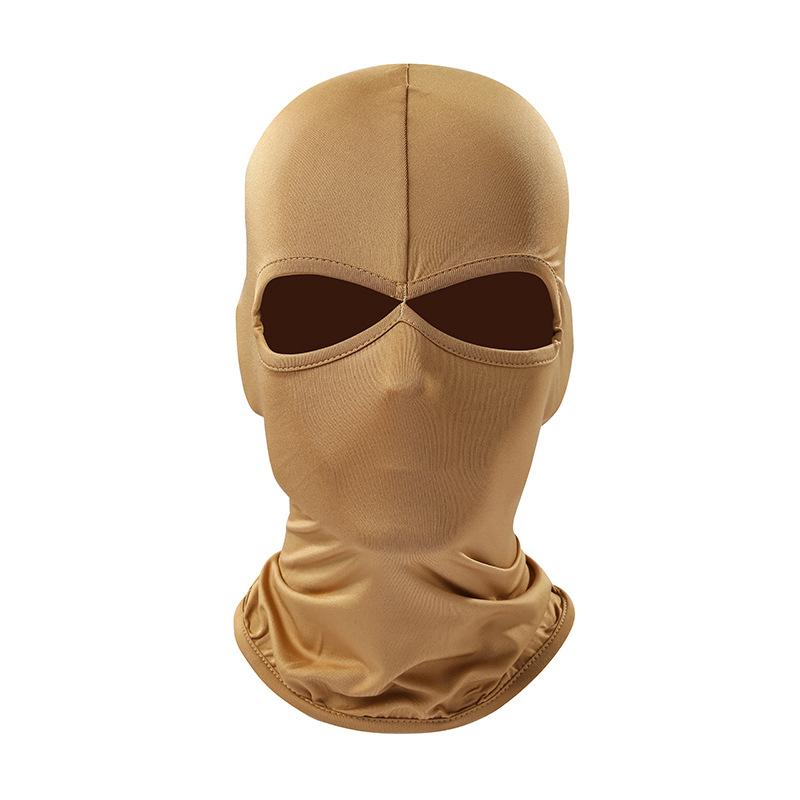 2-Loch Sturmhaube Motorrad Gesichtsmaske Moto Helm Bandana Kapuze Ski Hals Vollgesichtsmaske Winddicht Gesichtsschild Herren Biker Maske khaki