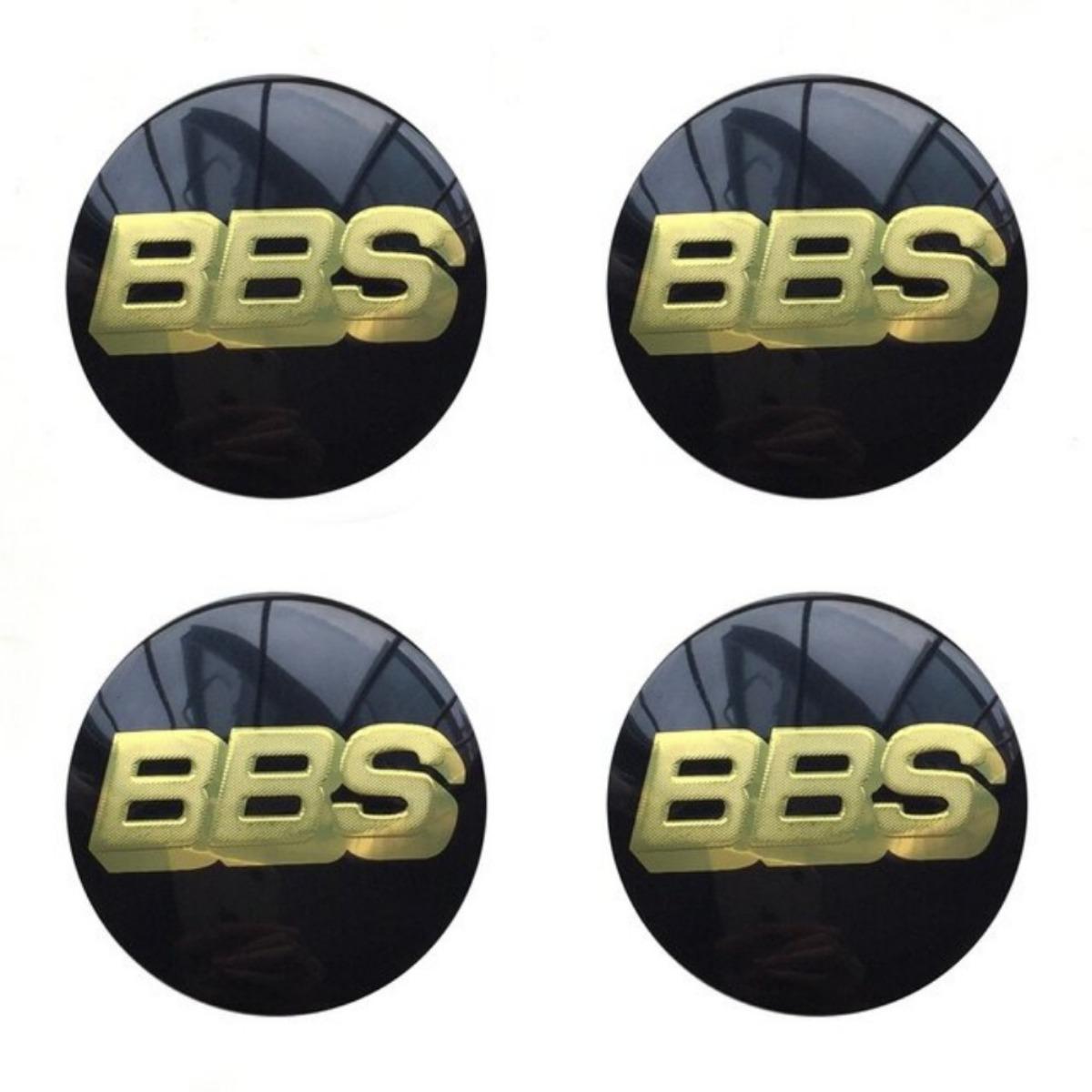 4 Stück 56mm 60mm 65mm 70mm 80mm BBS Logo Autoaufkleber für Auto Radnabendeckel Emblem Felge Nabenkappe Abzeichen Styling Zubehör 56mm Black&Gold