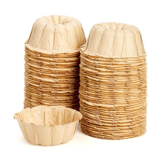 10,2 cm, 100 Stück, Mini-Gugelhupf-Backformen, antihaftbeschichtet, fettdicht, hitzebeständig, Papier-Kuchenformen für Kuchen, Scones, Ananas, Einweg-Kuchenformen 100pcs