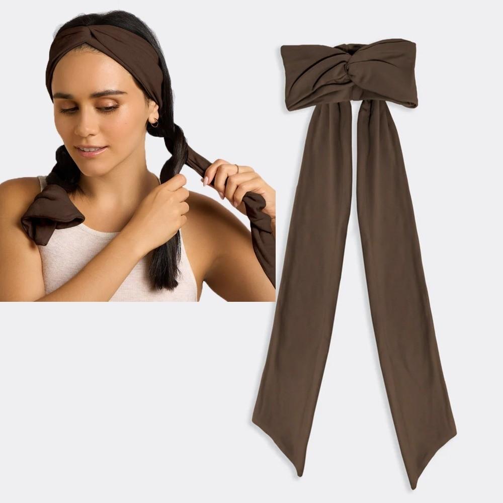 Hitzefreier Übernacht-Lockenwickler 2-in-1 Lockenstab Einfaches hitzeloses Locken Stirnband für Frauen kaffeebraun