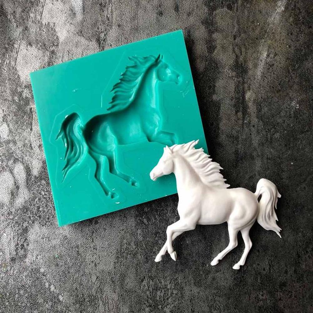 Silikonform Pferd Silikonform Fondant Kuchenform DIY weiche Süßigkeitenform Schokolade Backutensilien