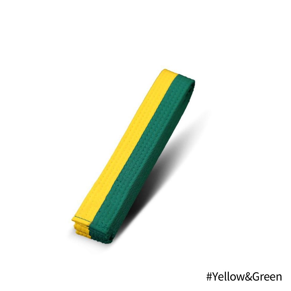 1 STÜCK Kampfsport Karate Judo Taekwondo Professionelle Gürtel Judo Jiu Jitsu Standardbänder Schutzbund 2.4M grün/gelb