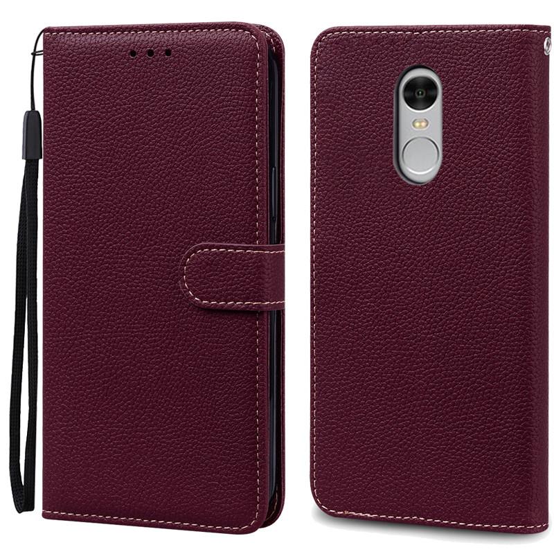 Für Xiaomi Redmi Note 4 Hülle Note 4X Leder Klapphülle Für Xiaomi Redmi Note 4 Global Brieftasche für Xiaomi Redmi Note 4X Handyhülle For Redmi Note 4 wein rot