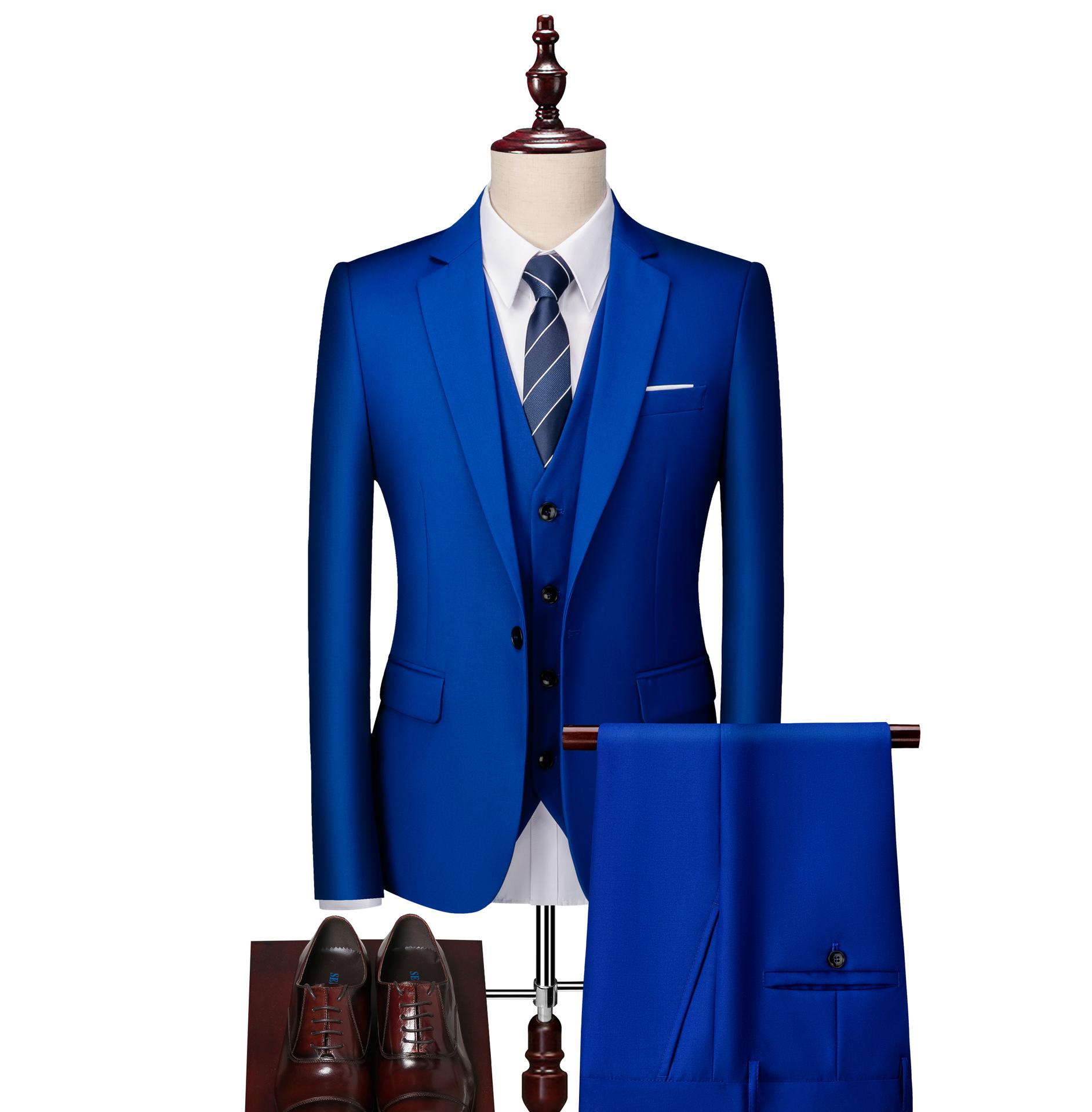 Dreiteiliger Business-Freizeitanzug für Herren, Hochzeitsanzug, Herrenbekleidung, stilvolle Anzüge und Blazer XXXXXL