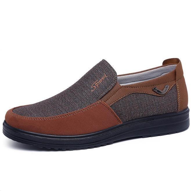 38-50 Leinwand Schuhe Männer Sommer Klassische Faulenzer Männer Casual Schuhe Atmungsaktive Wanderschuhe Flache Männer Schuhe Turnschuhe Plus Größe 41 braun