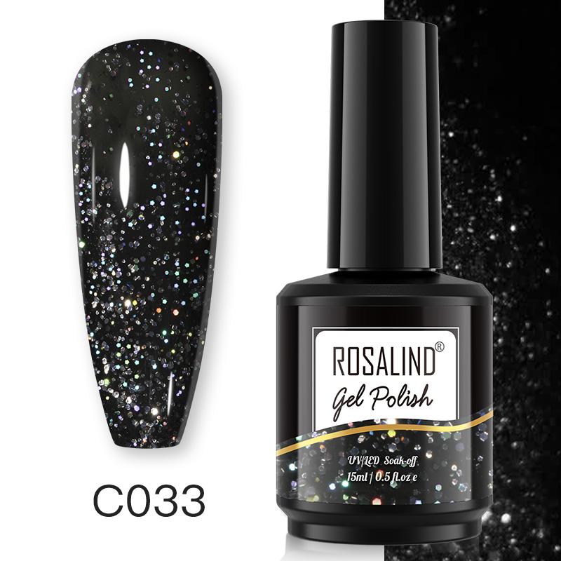 ROSALIND Gel-Nagellack, 40 Farben, semi-permanente Maniküre, Nagelkunst-Gel-Lacke, Hybrid-Basis- und Decklack, Gel-Nagellack, 15 ml