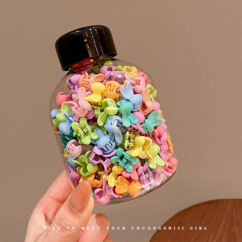 50 teile/satz Haar Krallen Candy Farbe Blume Stern Haarnadel Seite Clip Mädchen Nette Mini Haar Clip Pony Clip Haar Zubehör rabbit