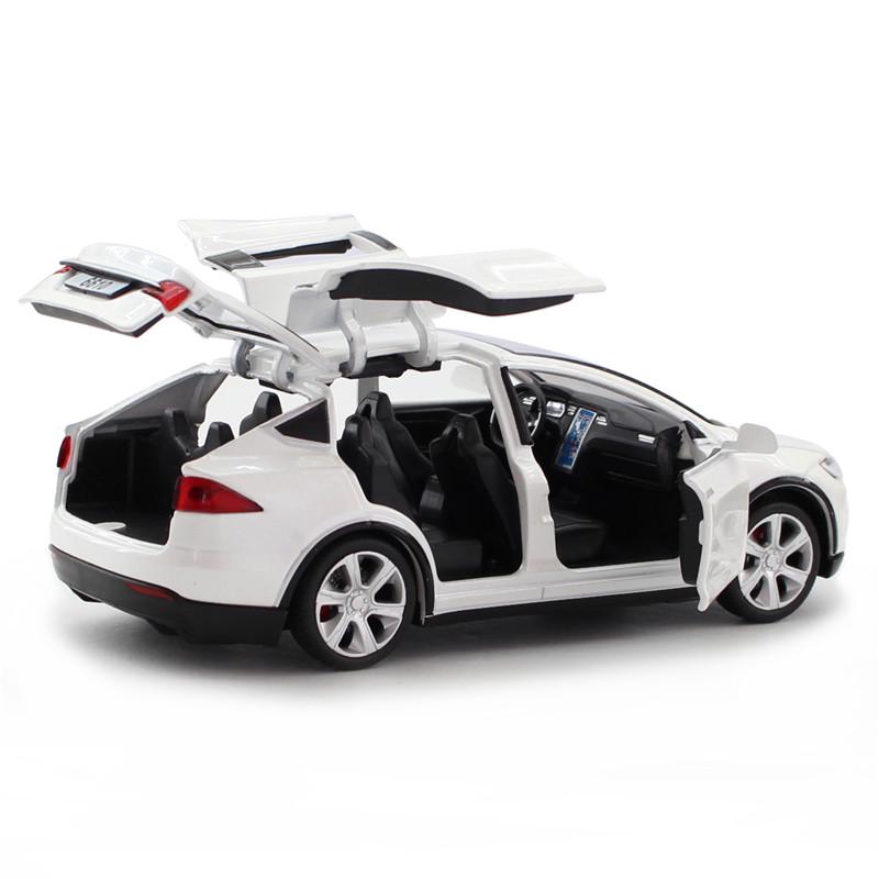1:32 Tesla MODEL X Legierung Auto Fahrzeuge Spielzeugautos für Kinder Geschenke None weiß