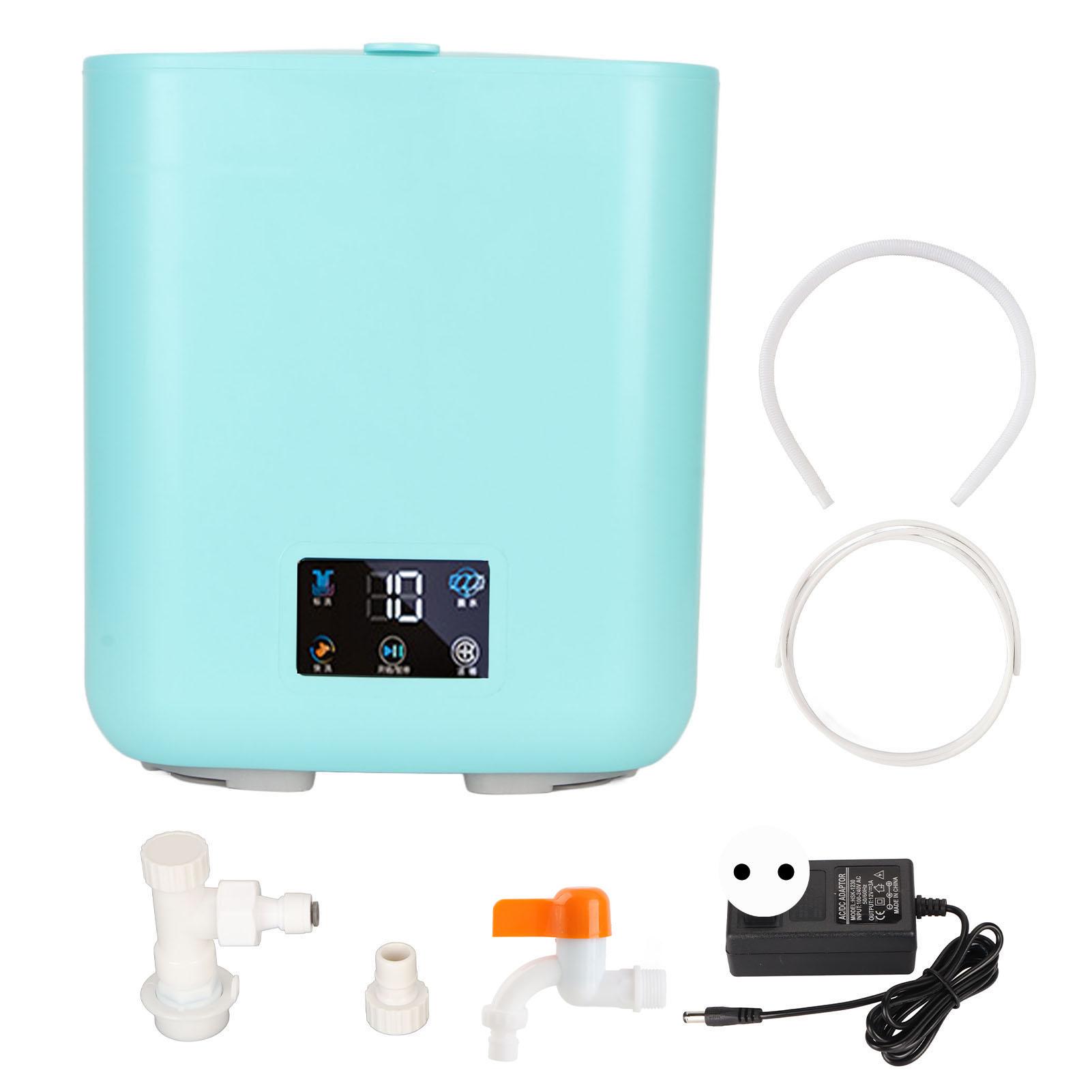 Vollautomatische kleine Waschmaschine, tragbare Waschmaschine mit großem Fassungsvermögen und Schleuder EU Plug blau