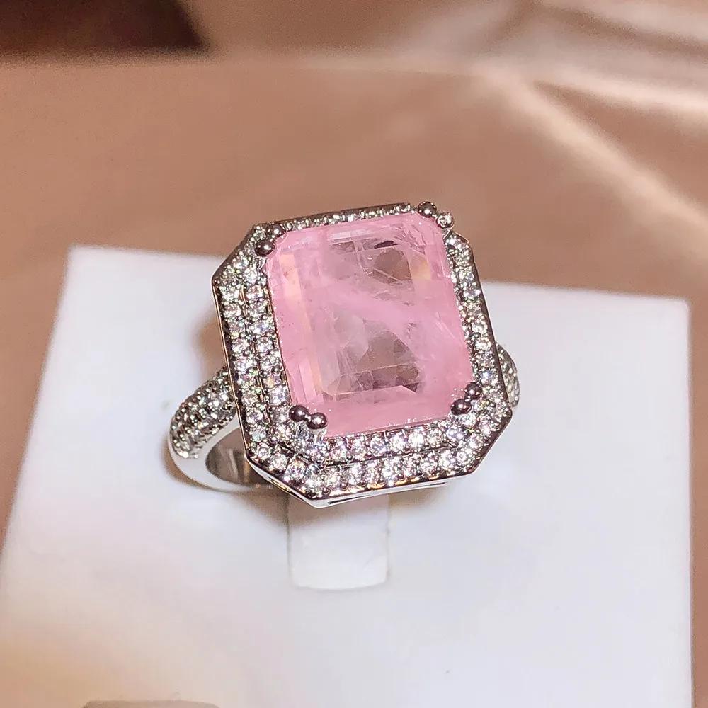 Hochwertiger Paraiba-Ring mit rosa/blauem/grünem Zirkonia – perfekt für Damen, Partyschmuck, Verlobungsring, Jahrestagsgeschenk, Silberschmuck 6