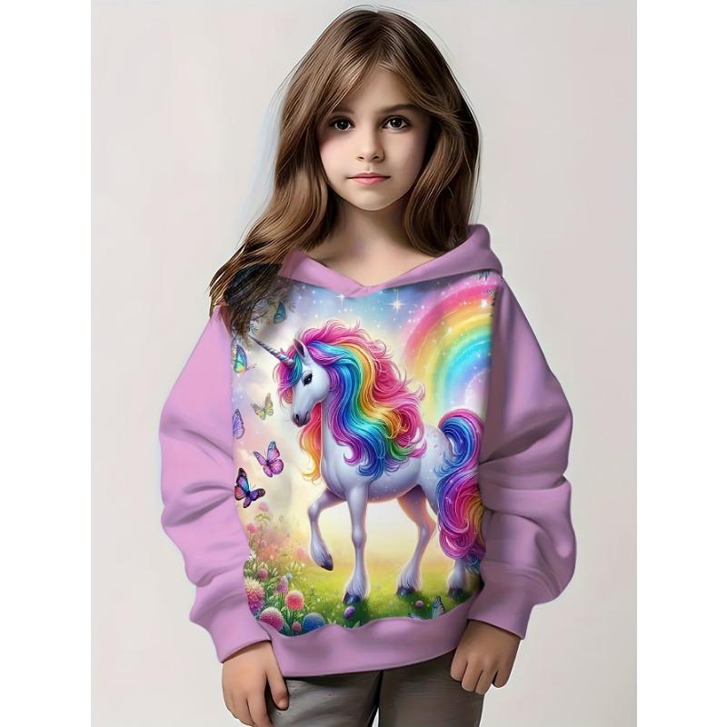 Kinder Kleidung Mädchen Hoodies Langarm Cartoon 3D Druck Kinder Frühling Herbst Kleidung Casual Niedlich Outdoor Kind Mädchen Kleidung Tops 160