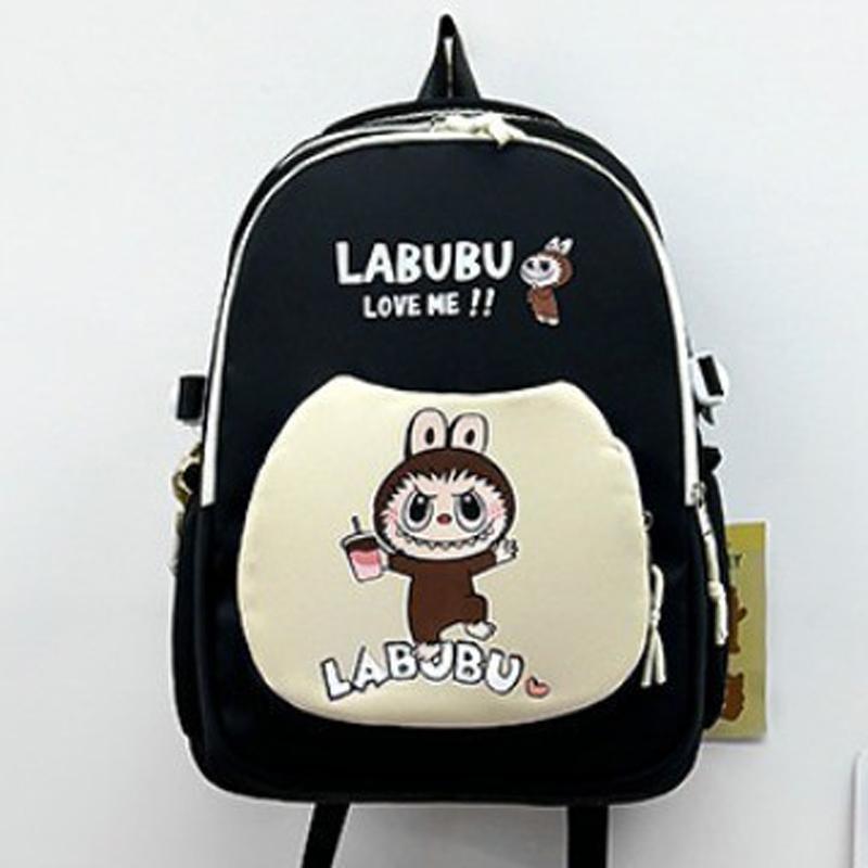 LABUBU Schultasche Dekoration Großvolumiger Leichter Studentenrucksack Grund- und Mittelschüler Tasche