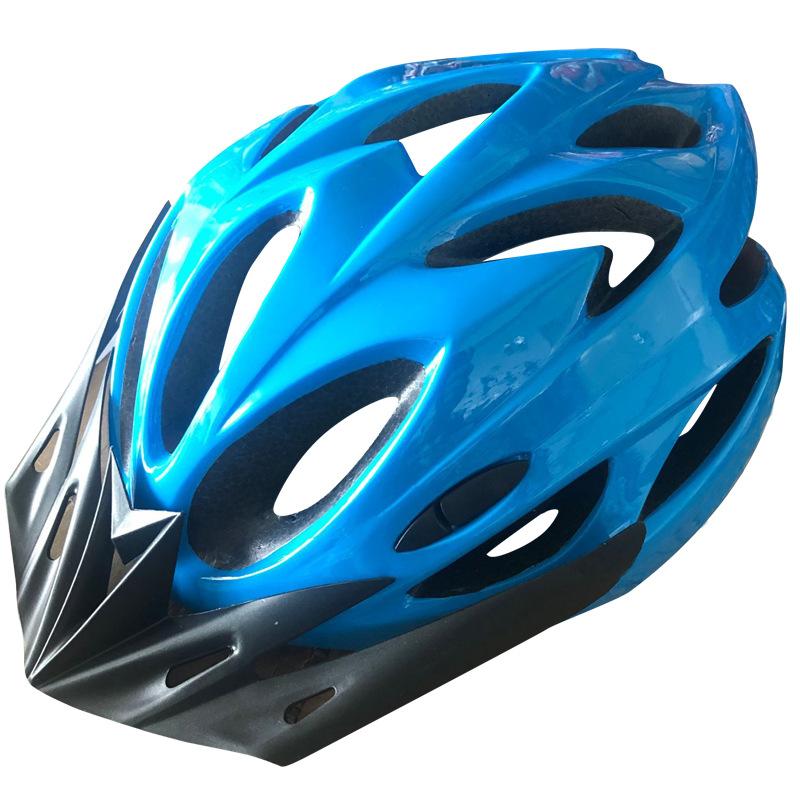 Fahrradhelm, Fahrradhelm, Komfortfutter, leicht, hohl, für Herren und Damen, verstellbar, Reitsicherheit, Kopfschutz, Fahrrad-MTB-Helm, Neu blau