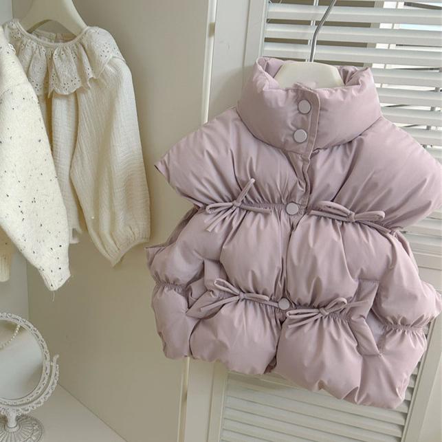 Mädchen weste herbst und winter neue stil kinder gepolsterte weste winter baby mädchen warme weste weste 100cm rosa