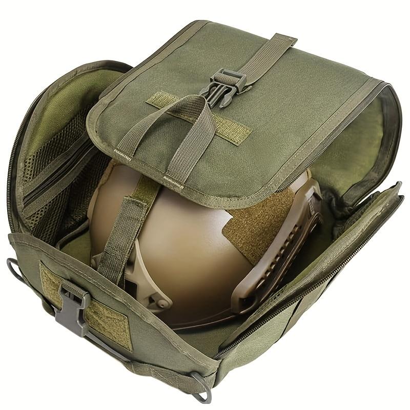 Taktische Helmtasche, gepolsterte Aufbewahrungstasche für Airsoft-Helme, Motorradhelme, Molle-Helmtasche im kratzfesten Design mit Aufbewahrungsfleece-Futter armee grüne