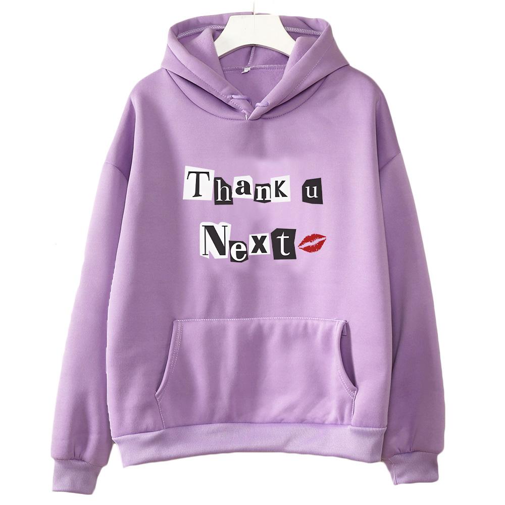 Ariana Grande Kapuzenpullover für Herbst/Winter Gothic Bequeme Sweatshirts Vintage Fleece Kleidung Moletom Pullover XS