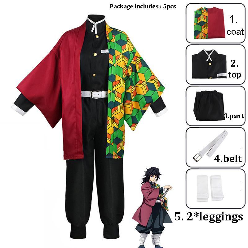 Unisex Demon Slayer Anime Cosplay Cartoon Kimetsu No Yaiba Kochou Shinobu Cosplay Kostüm für Erwachsene Männer und Frauen 3XL