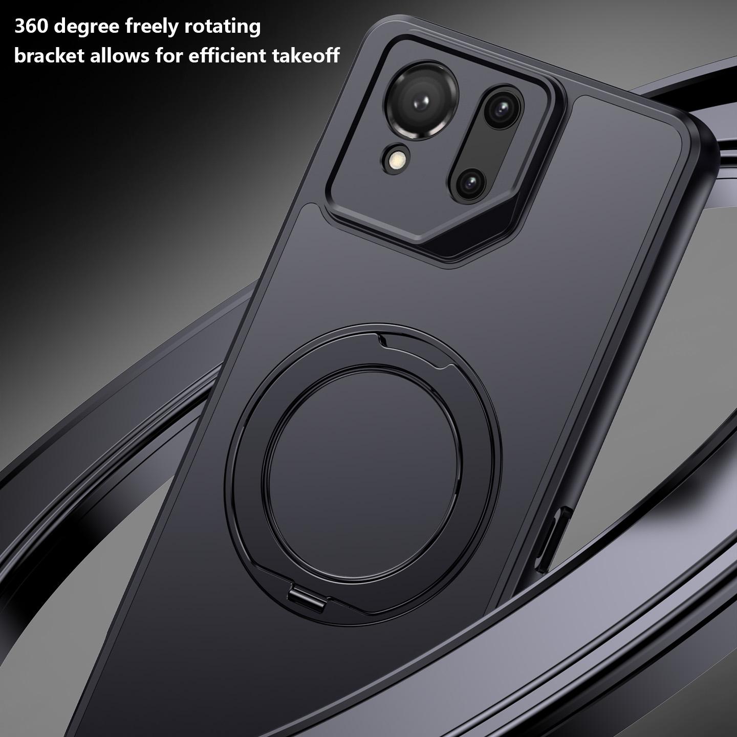 Für ASUS ROG Phone 9 Pro Hülle Hart Mit Ringhalter Magnetisch MagSafe Schutz-Rückseite Hülle Für ROG 9 9Pro Phone9Pro Schale Asus ROG Phone 9 Pro schwarz