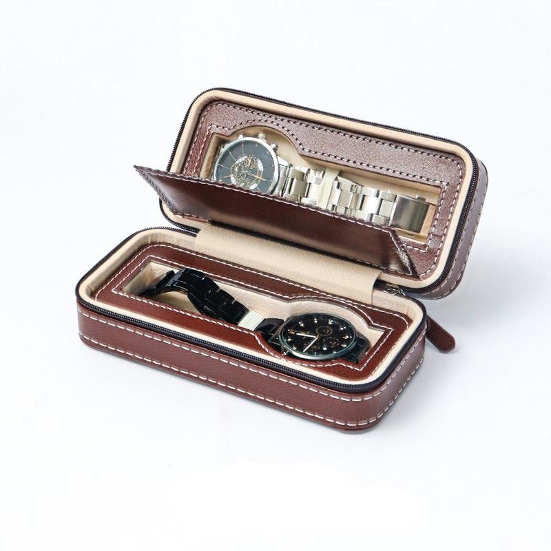 Neue tragbare Reise-Uhrentasche, europäische Leder-Uhren-Aufbewahrungsbox, minimalistische Uhren-Sammelbox, Uhrenbox 2