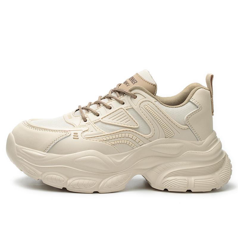 Damen Beigefarbene Sicherheitsschuhe Plateau Stahlkappe Sneaker Durchstichsichere Arbeits Sicherheitsschuhe Rutschfeste Arbeits Sneaker Schutz 35 beige