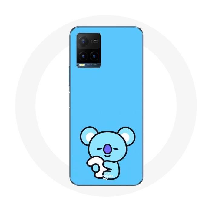 Coque pour Vivo Y21s 2021 / Y21 2021 Bangtan BTS BT21 Koya RM Fond Bleu