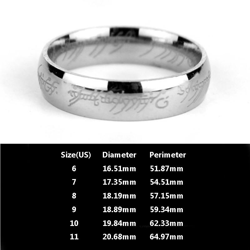 18 Karat Gold Die Ringe Edelstahl Schmuck Vintage-Stil Mode Buchstaben Beschichtung Herren Damen Der Herr der Ringe Geschenke für Accessoires 10 silber