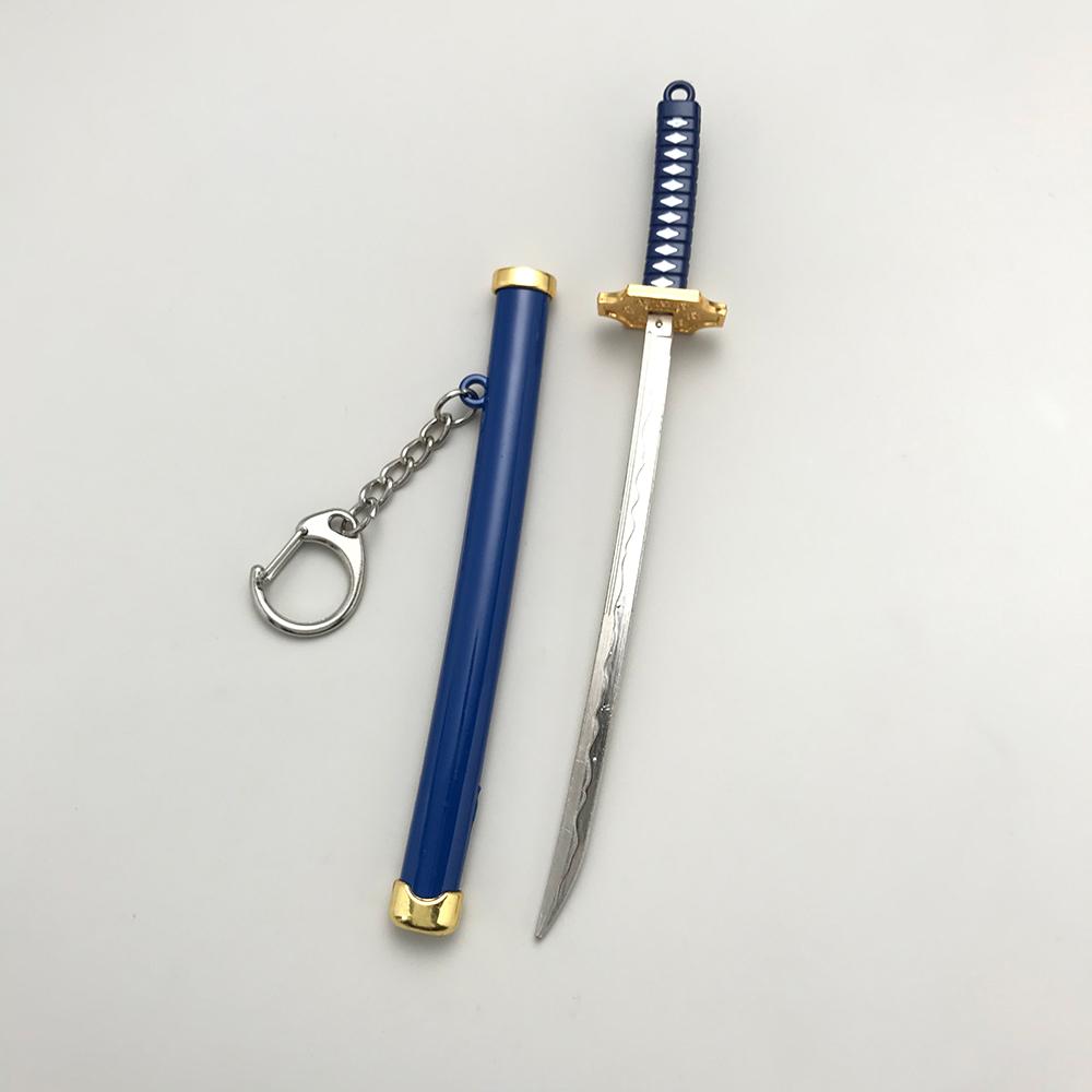 8 Stile Roronoa Zoro Samurai Schwert Schlüsselanhänger Für Frauen Männer Scheide Katana Säbel Schnalle Schlüsselanhänger Cosplay Spielzeug Schmuck Geschenk N842 blau