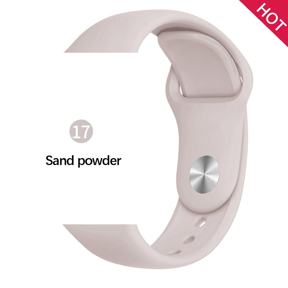 Silikonarmband für Apple Watch Band 44 mm 40 mm Iwatch Band 38 mm 42 mm Sportarmband Gummiarmband für Apple Watch 1 2 3 4 5 6 SE 38MM or 40MM