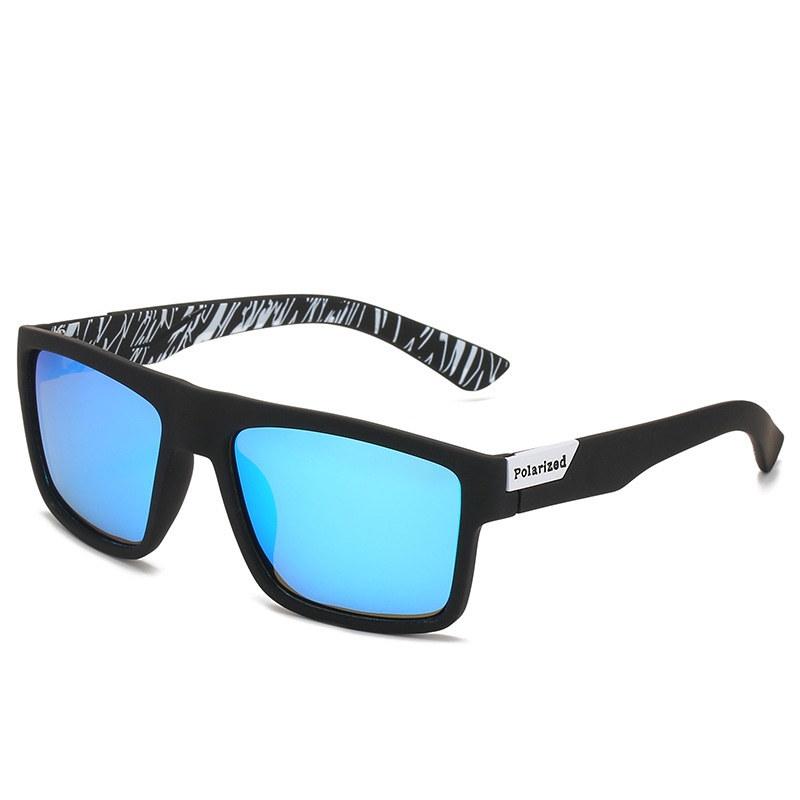 Modedesign Polarisierte Sonnenbrillen Outdoor Autofahren Angeln Brille Klassisch für Männer Mann Männlich Blendschutz UV400 Brille schwarz/blau