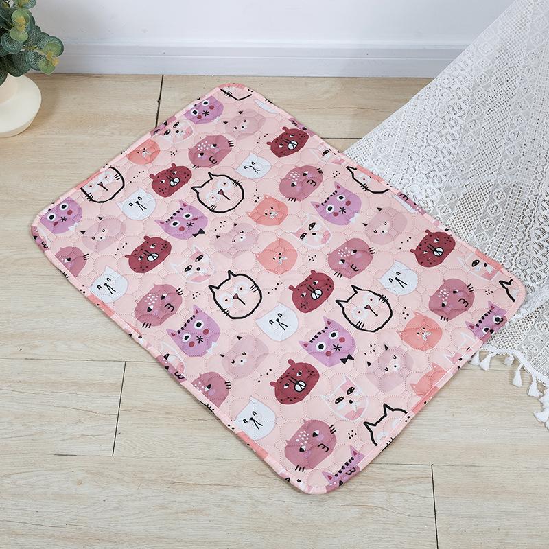 Waschbares Haustier-Pipi-Pad, Haustier-Windelmatte, wiederverwendbare Matten für Hunde, Hundebett, Urin, waschbare Hunde-Trainingsunterlage, Vier-Jahreszeiten-Haustiermattenbezug 90X70cm