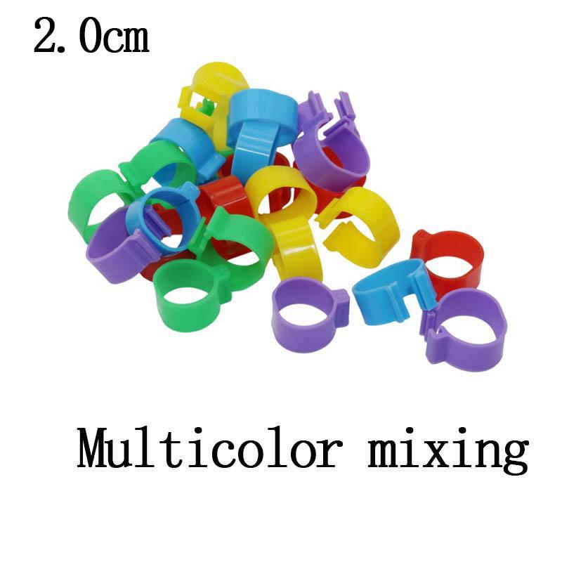 20 Stück Hühnerringe, Geflügel-Fußring, Innendurchmesser 1,6 cm, 2,0 cm, Fasan, Ente, Vogel, Geflügel, Fütterungswerkzeug gelb/rot